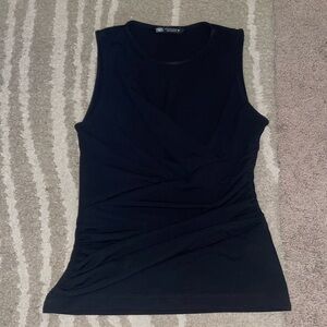 Zara black top with twisted detailing in front